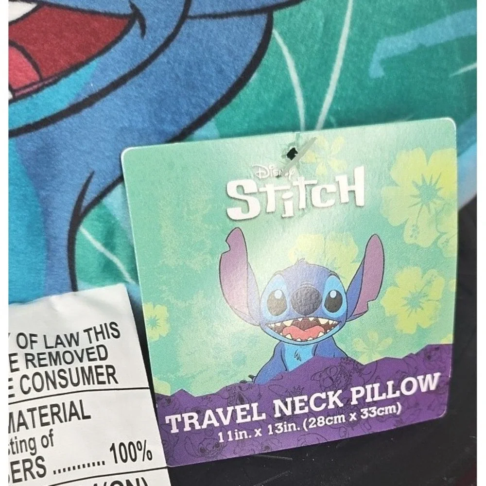 Disney Lilo & Stitch‎ Stitch Blue Neck Travel Pillow Kid's New Plane Vacation